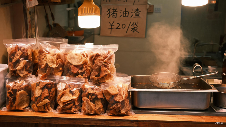 餐饮零食化,火了猪油渣